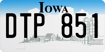 IA license plate DTP851