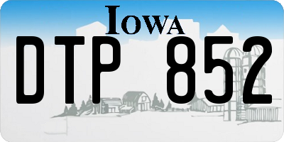 IA license plate DTP852