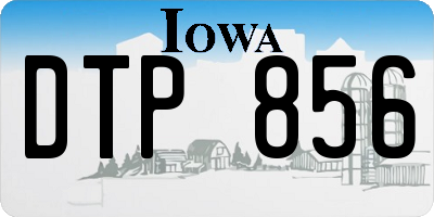 IA license plate DTP856
