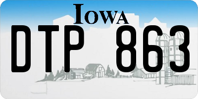 IA license plate DTP863