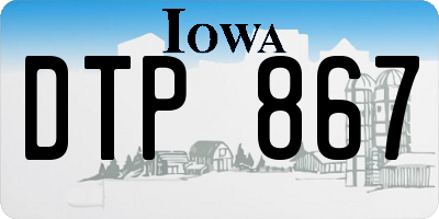 IA license plate DTP867