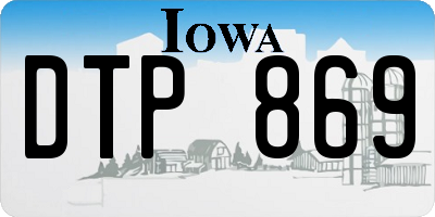 IA license plate DTP869