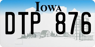 IA license plate DTP876