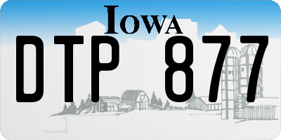 IA license plate DTP877