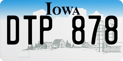 IA license plate DTP878