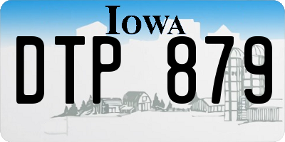 IA license plate DTP879