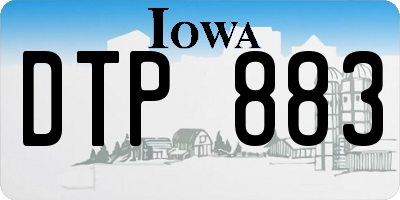 IA license plate DTP883