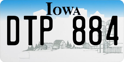 IA license plate DTP884