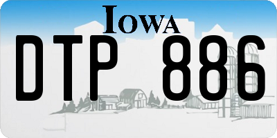 IA license plate DTP886