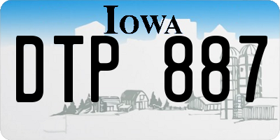 IA license plate DTP887