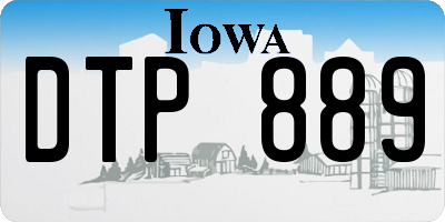IA license plate DTP889