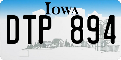 IA license plate DTP894