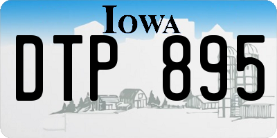 IA license plate DTP895