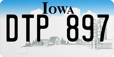 IA license plate DTP897
