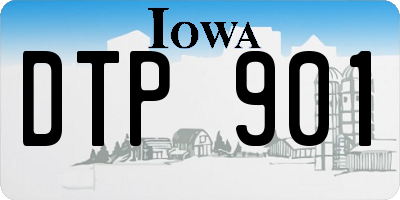 IA license plate DTP901