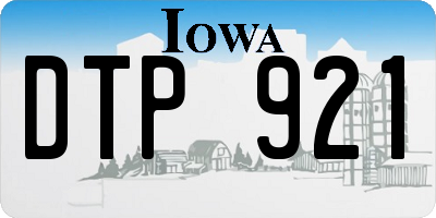 IA license plate DTP921