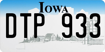 IA license plate DTP933