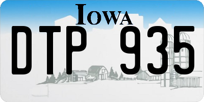 IA license plate DTP935