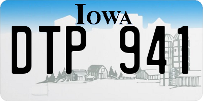 IA license plate DTP941
