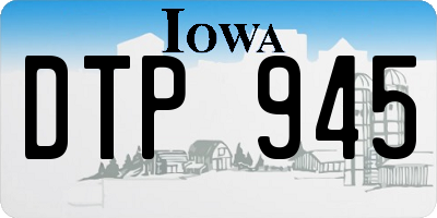 IA license plate DTP945