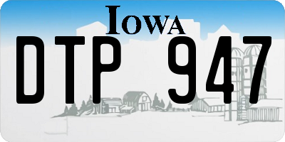 IA license plate DTP947