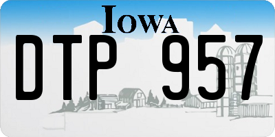 IA license plate DTP957