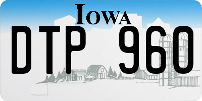 IA license plate DTP960