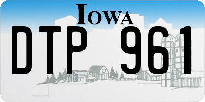 IA license plate DTP961