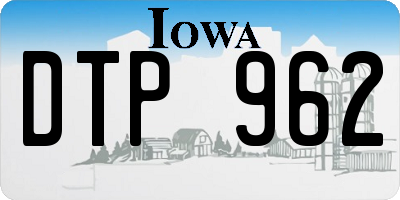 IA license plate DTP962
