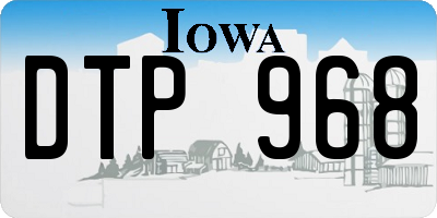 IA license plate DTP968