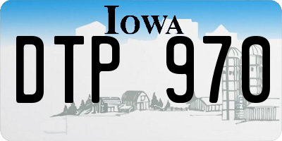 IA license plate DTP970