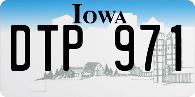 IA license plate DTP971