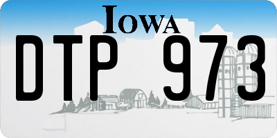 IA license plate DTP973