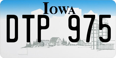 IA license plate DTP975