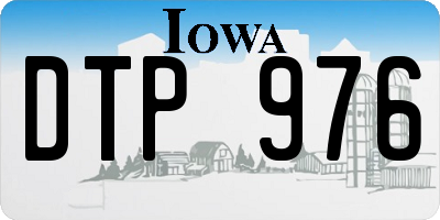 IA license plate DTP976