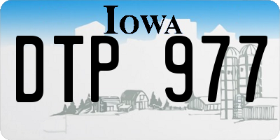 IA license plate DTP977