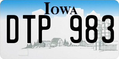 IA license plate DTP983