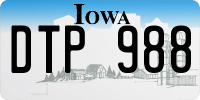 IA license plate DTP988