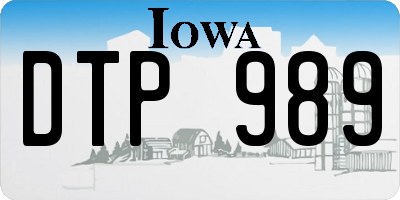 IA license plate DTP989