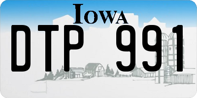 IA license plate DTP991