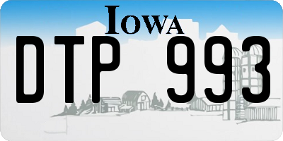 IA license plate DTP993