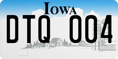 IA license plate DTQ004