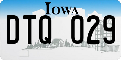 IA license plate DTQ029