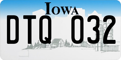IA license plate DTQ032