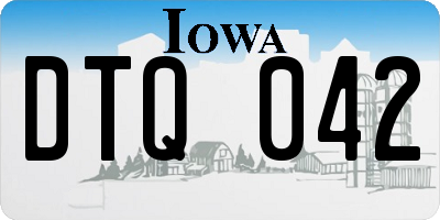 IA license plate DTQ042
