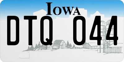 IA license plate DTQ044