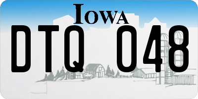 IA license plate DTQ048