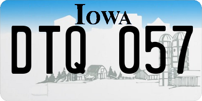 IA license plate DTQ057