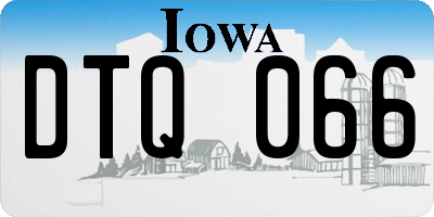 IA license plate DTQ066