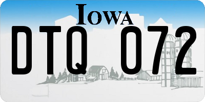 IA license plate DTQ072
